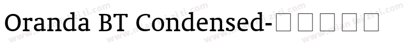 Oranda BT Condensed字体转换